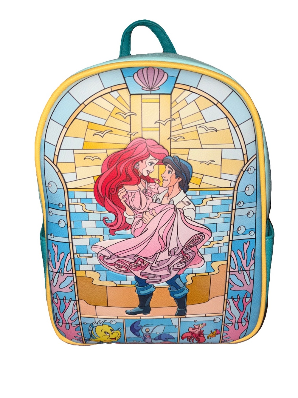 Loungefly Disney Exclusive The Little Mermaid Ariel Stained Glass Mini Backpack